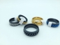 Preview: Edelstahl Ringe mit Gliederkette
